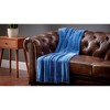 Chanasya Chenille Knit Subtle Shimmer Textured Decorative Throw Blanket - 2 of 4