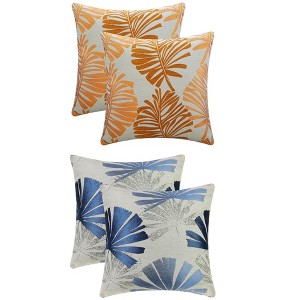 REGALWOVEN 4 Pcs Leaves Pattern Decorative Throw Pillow Covers for Home Decor 18" x 18" - 1 of 4