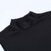 Clotth Women's Mock Neck Rave Dress - Sexy Sleeveless, High Slit, Bodycon, HalloweenLong Maxi Dress - 4 of 4