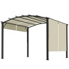 Outsunny 11' x 11' Outdoor Retractable Pergola Canopy, Sun Shade Canopy Patio Metal Shelter for Garden Porch Beach - 4 of 4
