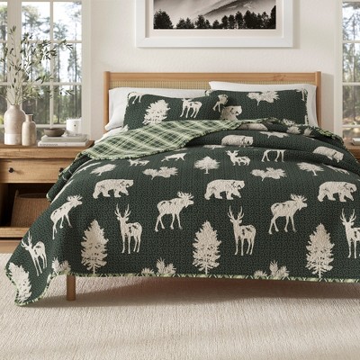 Great Bay Home Rustic Lodge Reversible Quilt Set With Shams