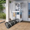 APRILSOUL Outdoor Cat Enclosure on Wheels, Large 71" Cats Patio House of Wooden, 4 Tiers Indoor Kitten Cage with Resting Box, Removable Wood Bottom - 3 of 4