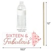 Big Dot of Happiness Funny 16th Pink Rose Gold Birthday - Happy Birthday Party Photo Booth Props Kit - 10 Piece - 3 of 4