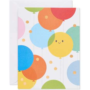 10ct Blank All Occasion Cards Balloons
