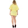 HAPPY BAY Women's Summer Vacation Beachwear Mini Swim Suit Plus Size Casual Bathing Suit Loose Beach Dress Cover-up 2X-3X Yellow Solid - 2 of 4