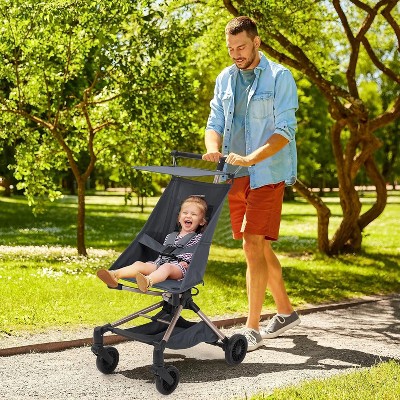 Acekool Airplane Stroller - Ultra Lightweight Under 10lbs, One-Hand Fold & Carry Bag