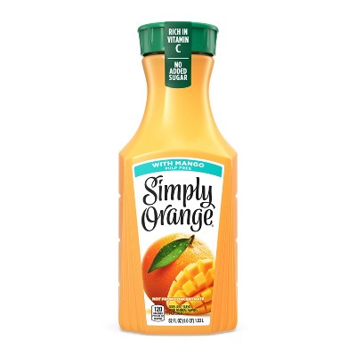 Simply Beverages Orange Pulp Free with Mango Juice - 52 fl oz