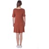 24seven Comfort Apparel Soft Flare T Shirt Dress with Pocket Detail - 3 of 4