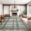Washable Modern Geometric Rug Non Slip Low Pile Rug Soft Contemporary Throw Floor Cover Foldable Indoor Carpet for Living Room Bedroom Playroom - 2 of 4