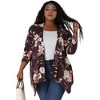 Agnes Orinda Women's Plus Size Asymmetric Open Front Fashion Cardigans - 3 of 4