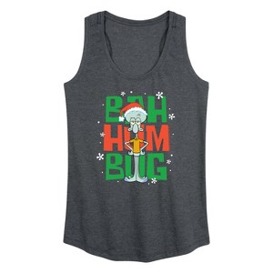 Women's - SpongeBob SquarePants - Squidward Bah Humbug Graphic Racerback Tank - 1 of 4