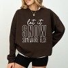 Simply Sage Market Let It Snow Somewhere Block Sweatshirt - XL - Chocolate - 3 of 4