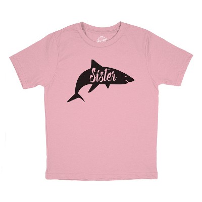 Youth Sister Shark T Shirt Funny Beach Summer Vacation Family Tee For Kids - Crazy Dog Youth T Shirt