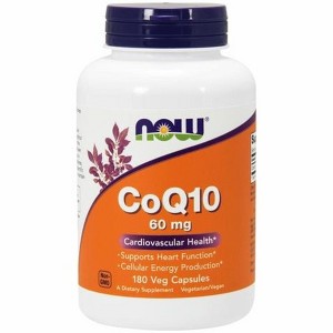 CoQ10, 60 mg, Vegetarian by Now Foods  -  180 VegCap - 1 of 3
