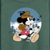 Women's - Disney - Alpine Mickey Lightweight French Terry Wide Neck Long Sleeve Graphic Shirt - 2 of 4