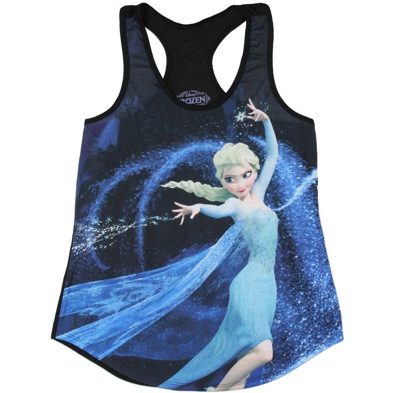 Disney Juniors Frozen Elsa Tank Top Sleeveless Muscle Shirt, 3 of 6