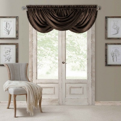 Versailles Faux Silk Waterfall Window Valance - 52" x 36"- Elrene Home Fashions