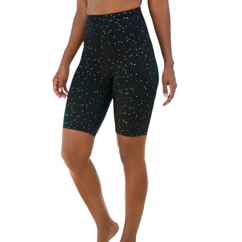 Plus Size Black TUMMY CONTROL Soft Touch Cycling Shorts