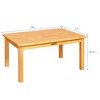 ECR4Kids 24in x 24in Square Hardwood Table with 16in Legs and Two 8in Chairs, Kids Furniture - 2 of 4