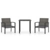 vidaXL Dining Set Gray, Black - 2 of 4