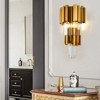 YIYIBYUS Modern Crystal Wall Sconce Lighting 2-Light Gold Wall lamp for Living Room - 3 of 4