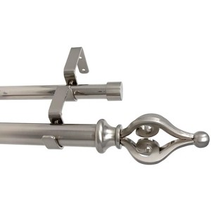 Urbanest Portia Manhattan 1-inch 3-4 inch Double Drapery Curtain Window Rod Set - 1 of 4