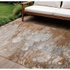 Terra Cotta Gray And Silver Abstract Washable Indoor Outdoor Area Rug - 2 of 4