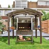 Cuschoice Grill Canopy for Outdoor Grill w/Double Galvanized Steel Roof and 2 Side Shelves, BBQ Gazebo Grill Tent for Patio Garden Backyard - 2 of 4