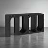 Modular Entryway Console Table with Rectangular Exterior and Curved Interior, Customizable for Study, Entrance, and Living Room - 3 of 4