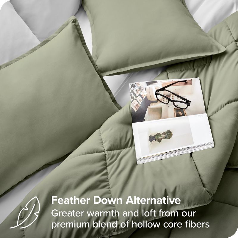 Bare Home Goose Down Alternative Comforter Set, 4 of 9