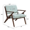 Lirago,30" Mid-Century Modern Accent Chair with Plush Cushions & Angled Arms-Solid Wood Frame, Green Gray, Cozy Seating - 4 of 4
