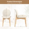 Costway 4PCS Wooden Dining Chairs Soft Boucle Upholstered Kitchen Chairs w/ Curved Seat - 3 of 4
