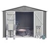 ORRD 10×8 ft Metal Garden Storage Shed – Grey - 4 of 4