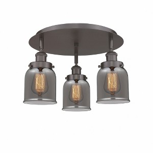 Bell - 3 Light Flush Mount In Art Deco Style-9.25 Inches Tall and 16.75 Inches Wide - 1 of 1
