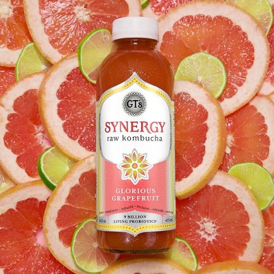 GT&#39;s Synergy Glorious Grapefruit Raw Kombucha - 16 fl oz