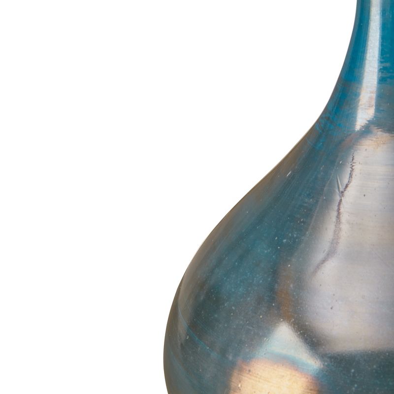 LIVN CO. Elegant Blue & Bronze Vases Set of 3, 4 of 7