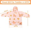 Tirrinia Kid Cute Patterns Blanket Hoodie Oversized Sweatshirt, Soft Warm Fleece Wearable Blanket Pullover, Cozy Christmas Gift for 3-12 Boy Girl - 2 of 4