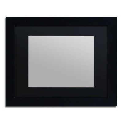 Trademark Fine Art 11"x14" Heavy Duty Black Frame with Black Mat