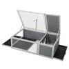 Sevobal Pet Crates and Houses Tortoise Wooden Turtle Habitat with Removable Top and Tray for Indoors and Outdoors, Gray, 37.8"*25.39"*12.01" - 3 of 4