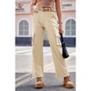 Womens High Waisted Cargo Pants Streetwear Baggy Stretchy Pants with Pockets for Women - 2 of 4