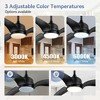 Airsurfer 60" Matte Black Ceiling Fan with Light, 3 Black ABS Blades, Reversible Silent DC Motor, Color-Changing LED & Remote, 6"/12" Downrods - 4 of 4