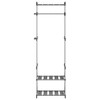 VidaXL 3-Tier Clothes Rack Silver 23.2"x11.4"x75.6" Aluminum - 3 of 4
