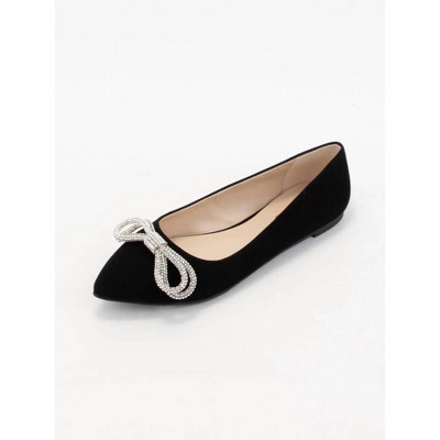 Women's Wo's Rhinestone Bow Flats - Gabby