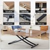 NicBex 31.5 Inch Octagonal Coffee Table Simple Modern Dining Table with Wooden Tabletop and Metal Base for Living Room, Dining Room - 4 of 4