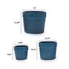 Set of 3 Modern Round Ceramic Planter Pots with Drainage Hole, Ceramic Flower Pots for Windowsills, Patio, or Garden–The Pop Home - 4 of 4
