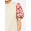 Women's Embroidered Puff Sleeve Top - entro - 4 of 4