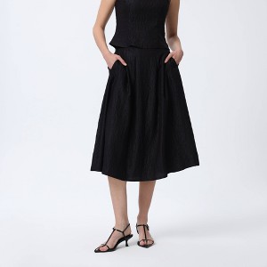 Women's Relaxed Midi A-Line Skirt - A New Day™ Black XXL : Target