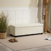 HOMCOM 47 Inches Storage Ottoman Bench, Foot Rest with Legs, Lid, End of Bed Bench, Corduroy Storage Chest for Living Room, Bedroom, Entryway - 2 of 4