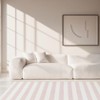 Wander & Roam Reversible Baby PlayMat - Large, Emerson Ikat + Jack Stripe Design - Rose Pink - 2 of 4