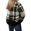 Women's Plaid Cowlneck Sweater - honeyme - 2 of 2